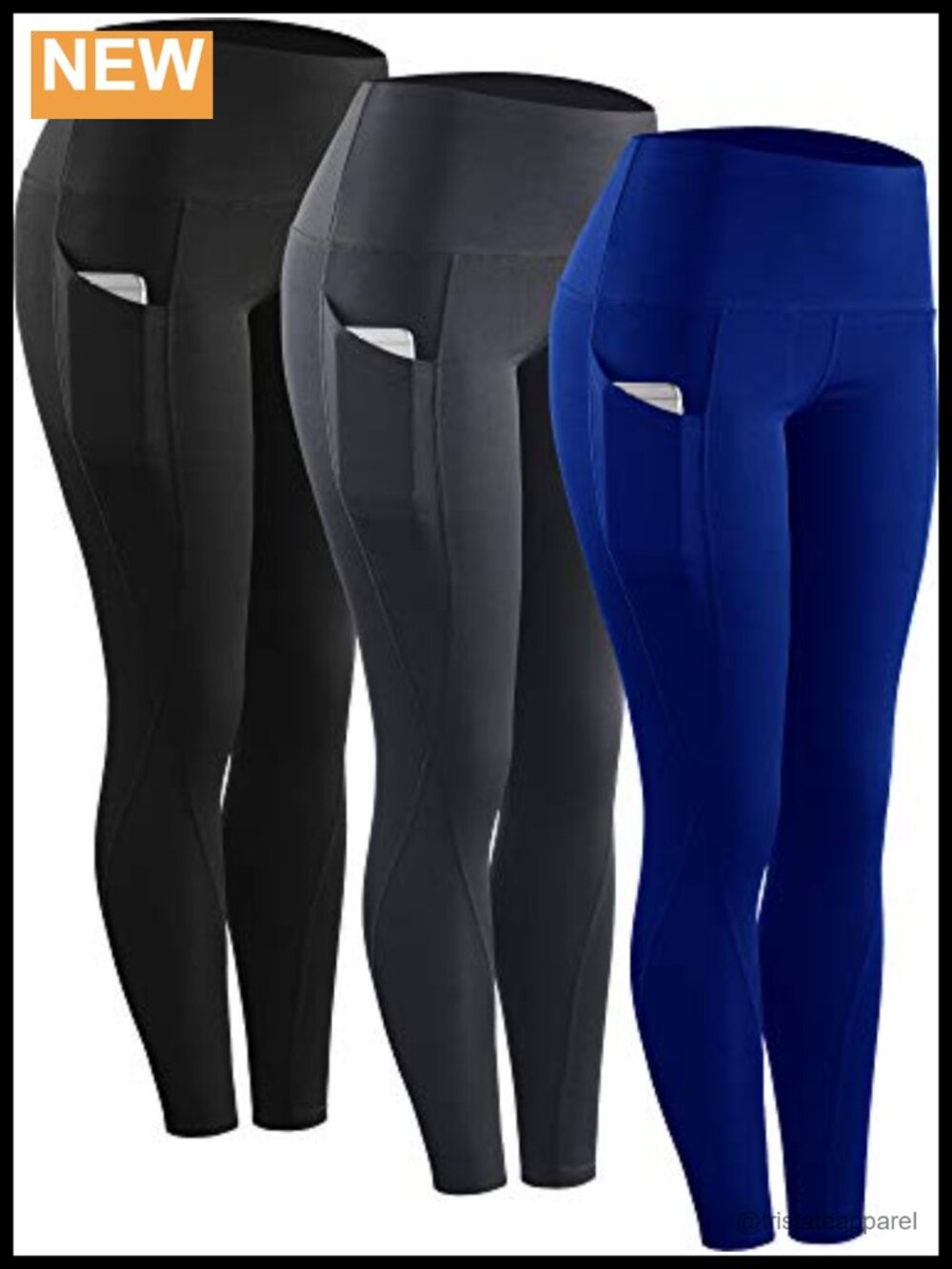 Women's Soft High Waist Leggings with Side Pocket 4 Way Stretch